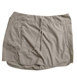 Magellan Outdoors Women's Size XL Tan Skort with Drawstring And Pockets